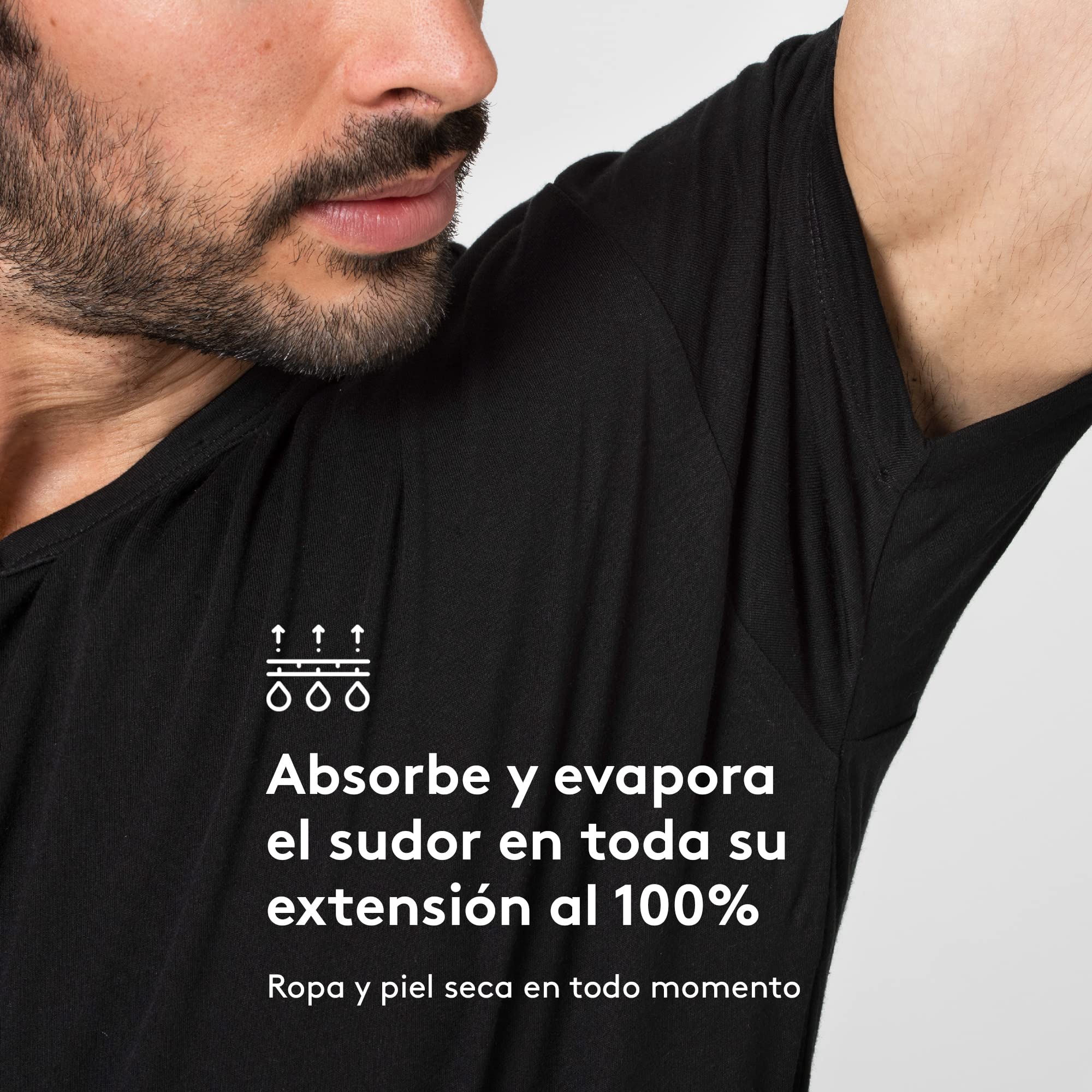 Camiseta a Prueba de Sudor Sutran, Absorbe y Evapora el Sudor, a Prueba de Manchas, a Prueba de Olores, Anti-Sudor, Anti-Manchas, Anti-Olor, 100% Transpirable