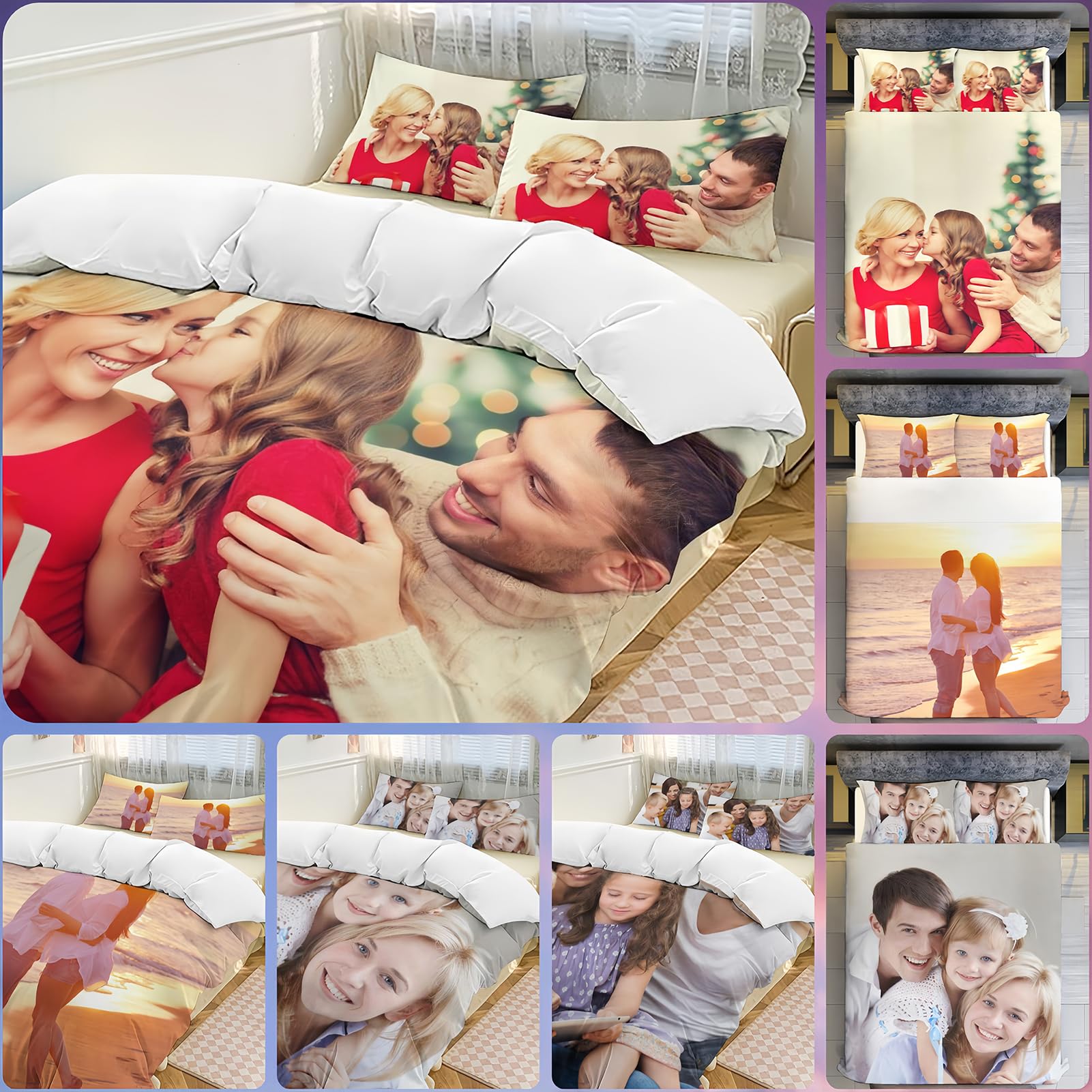 Copripiumino Personalizzato Con Foto - Set Biancheria Da Letto Bambino, Microfibra, 23x47/60x120 Cm - Foto 8