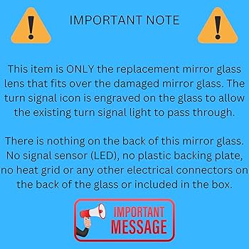 Amazon.com: Driver Side Mirror Replacement Glass + Full Size