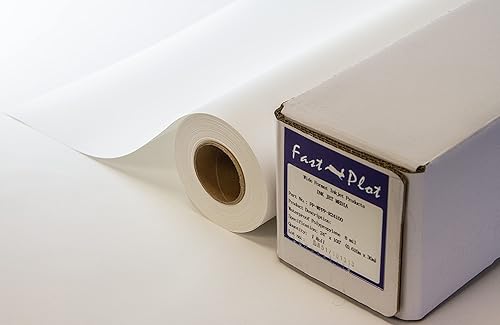 FastPlot Pancarta de polipropileno impermeable de 8 mil, rollo de 42 pulgadas x 100 pies, núcleo de 3-2 pulgadas