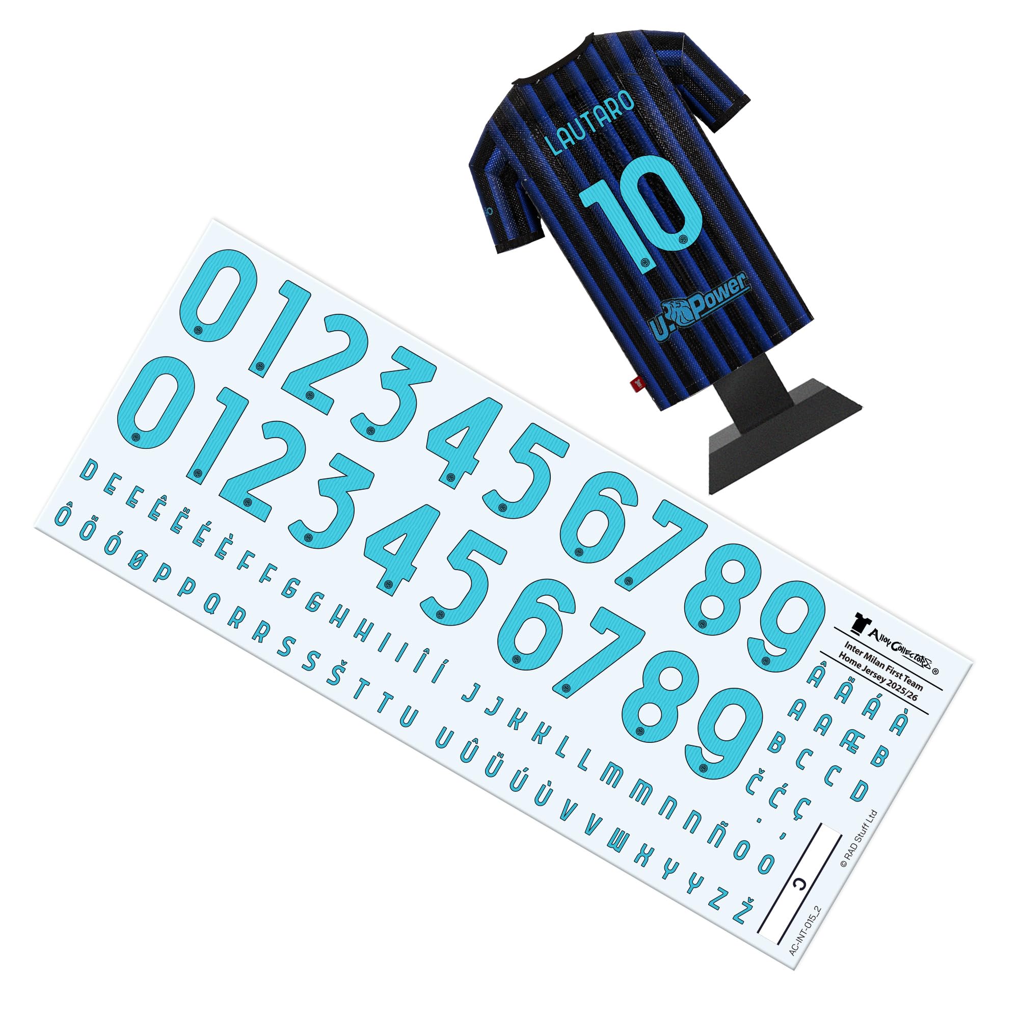 Inter Milan 25/26 Home Metal Football Shirt, Officially Licensed Miniature Alloy Replica Jersey Collectible Display Gift - Image 4