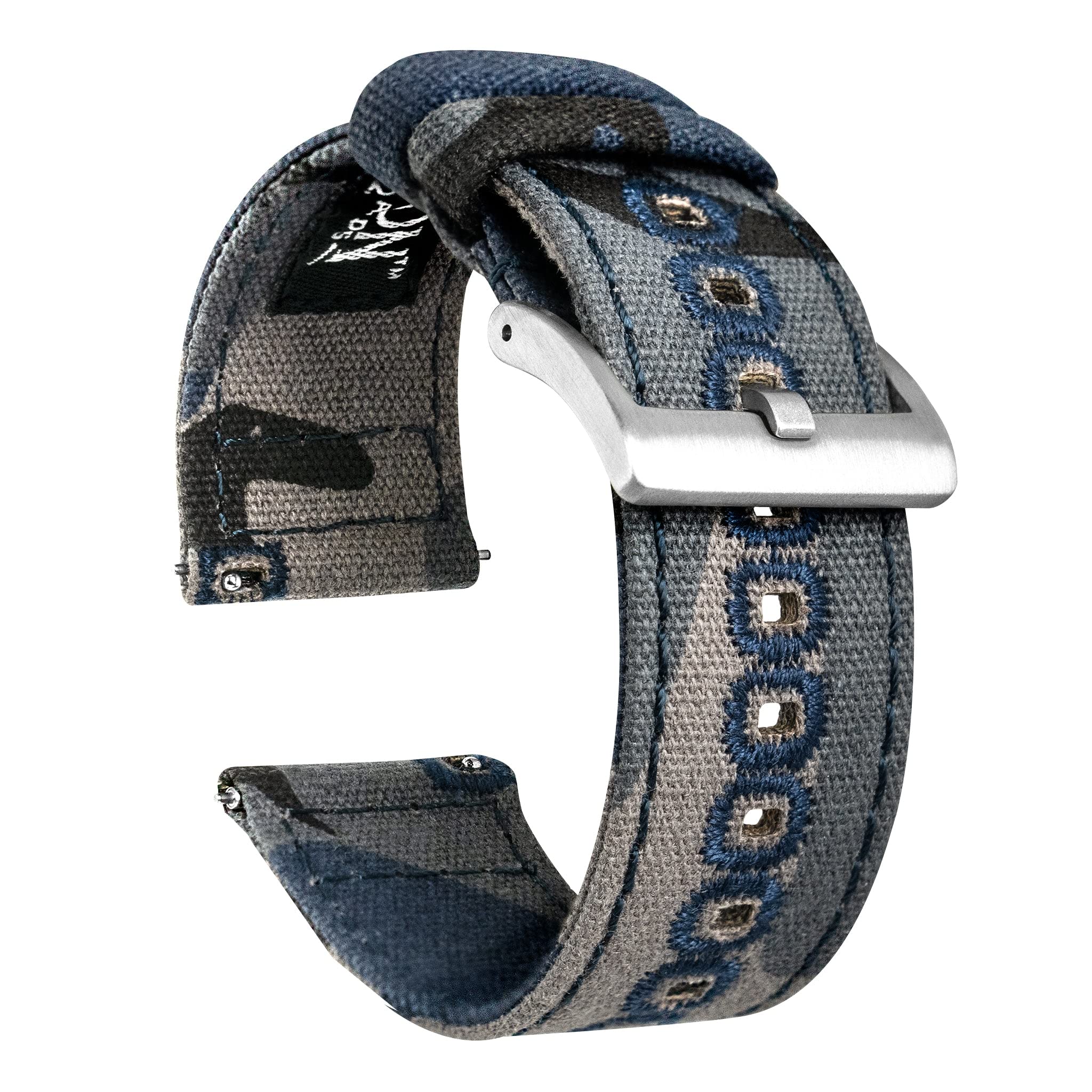 BARTON WATCH BANDSBARTON Camouflage Canvas Quick Release Watch Band Straps - Choose Color & Width - 18mm, 19mm, 20mm, 21mm, 22mm, 23mm, or 24mm