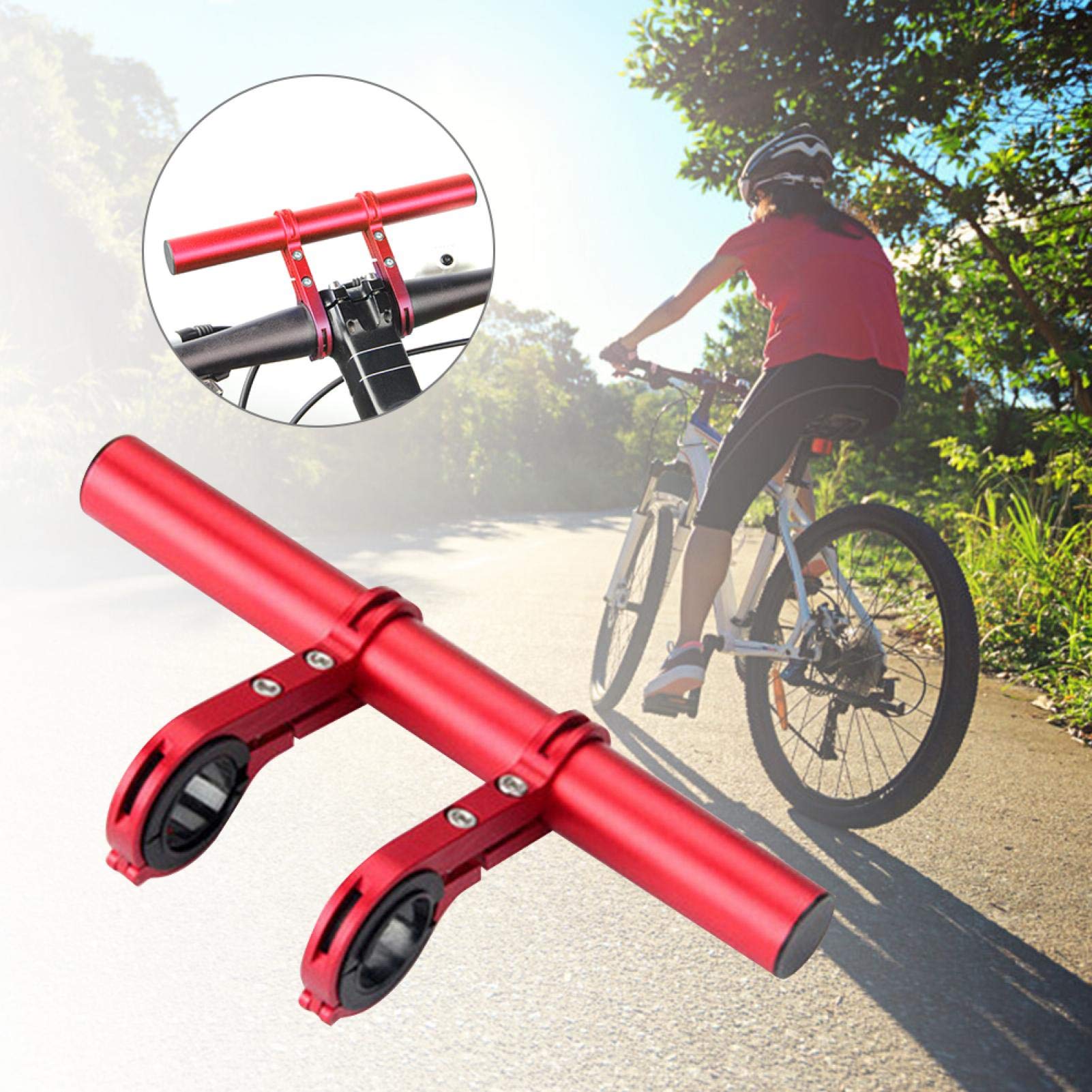 HDGSAFD Telaio di Estensione del Manubrio da 1 Pezzo, Fibbie Sospese da 2 Pezzi, Telaio di Estensione della Bicicletta, Staffa di Estensione in Lega di Alluminio, Accessori per Bicicletta