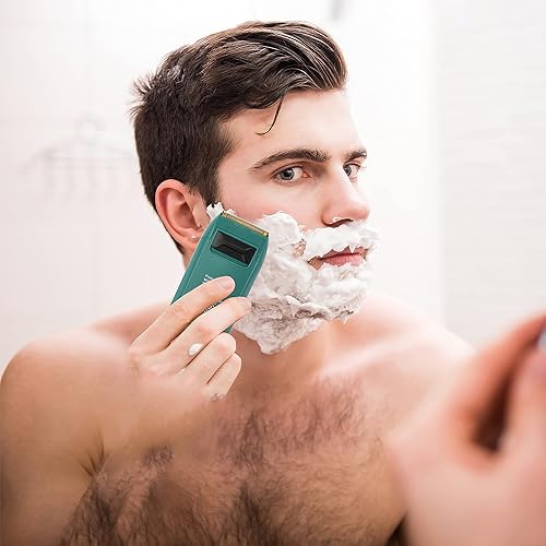 Miniatura 7 de KEMEI Afeitadora eléctrica profesional de doble lámina para hombres, afeitadora eléctrica para hombres calvos, suministros de barbero para cabello y