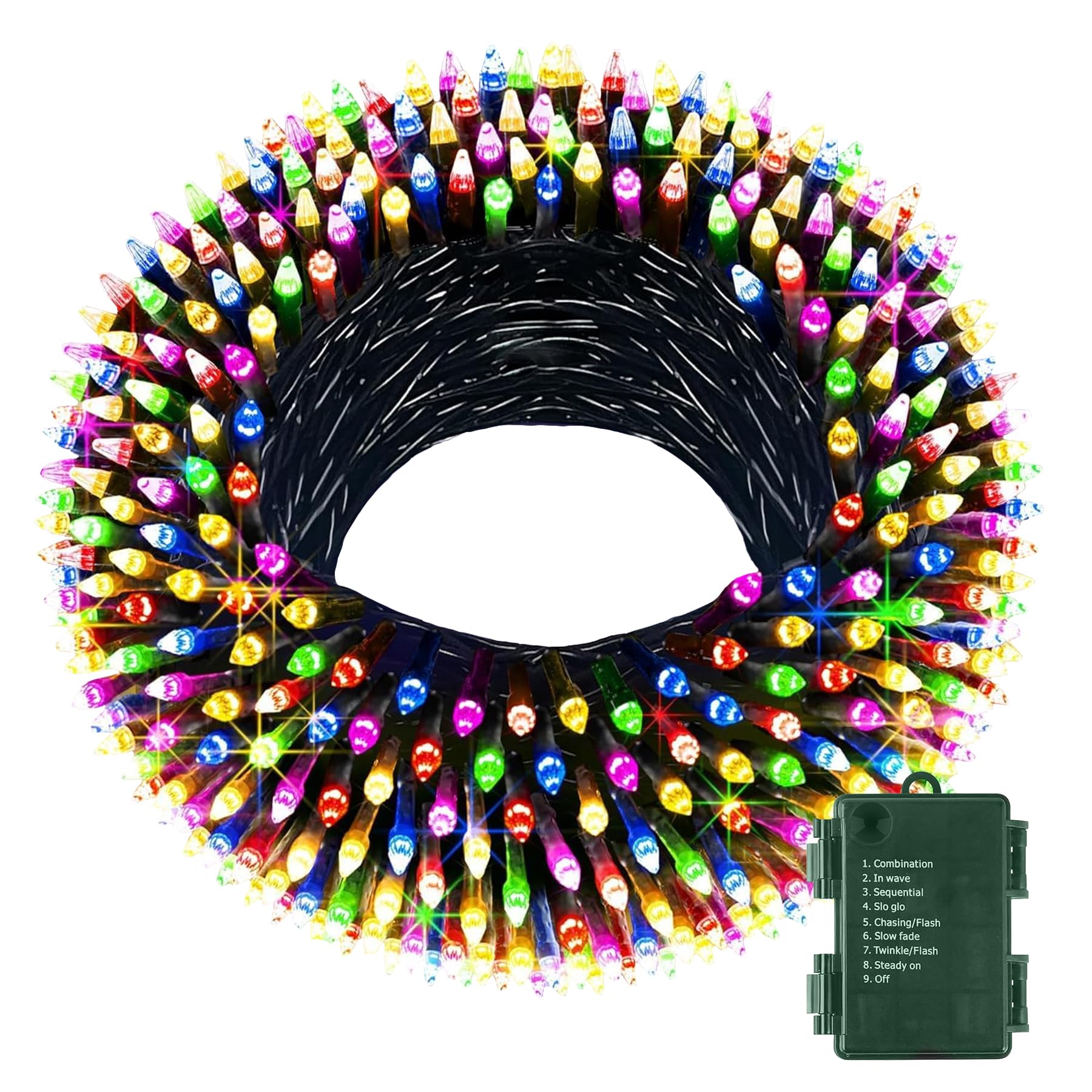 ITICdecor Christmas String Lights 33ft 100 LED, Waterproof Fairy Starry String Lights Battery Operated, 8 Modes Decorative Lights for Indoor Outdoor Xmas Tree Party Garden