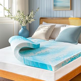 3-inch Twin Memory Foam Mattress Topper, Gel Infused Cooling, Soft for Sleeper Sofa, RV, Camper, CertiPUR-US Certified