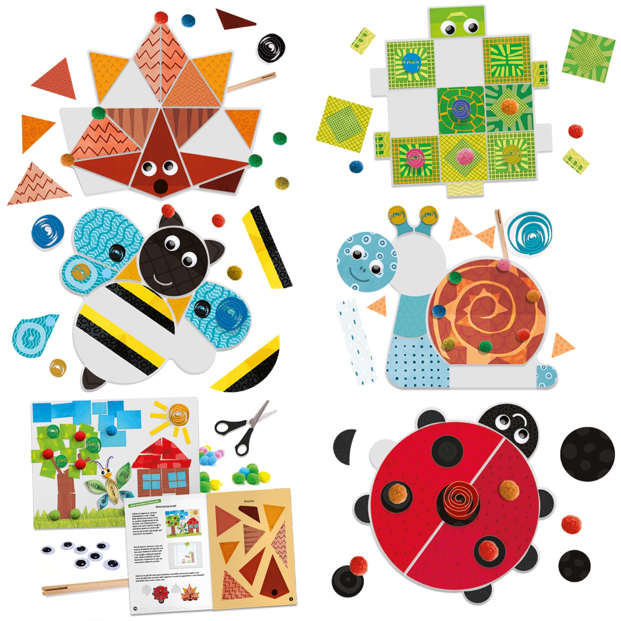 HEADU - Coupe Et Découpe Montessori - Motricité Fine Et Imagination ! | Jeu Educatif 4 5 6 7 8 Ans, Jeu Educatif Montessori, Kit Créatif pour Enfants, Cadeau Fille, Cadeau Garçon, Made in Italy
