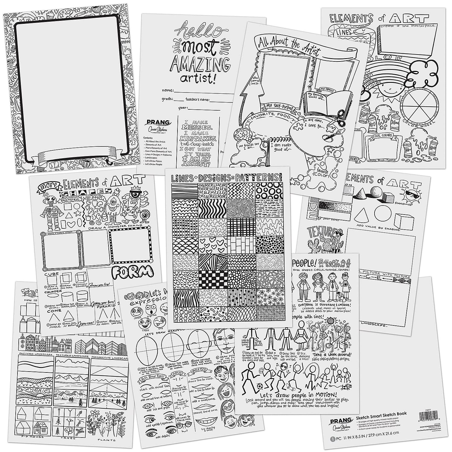 Prang Sketch Smart, 11-inch x 8.5-inch, Sketch Book, White, 40 Sheets/Book, 12/Pack (PAC4819) - Image 4