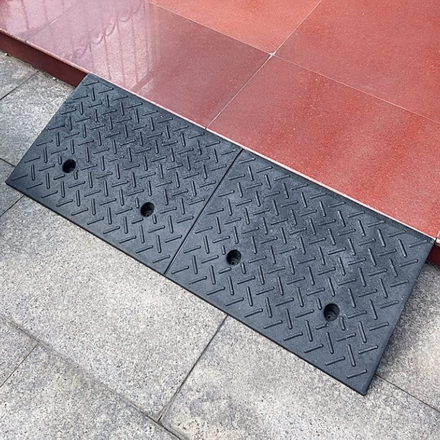 Rampa Per Marciapiede CNCYEAH 2 Pezzi - Rampa In PP Per Auto Fino 2,5 Tonnellate, 90x33 Cm, Antiscivolo E Impilabile - Foto 10