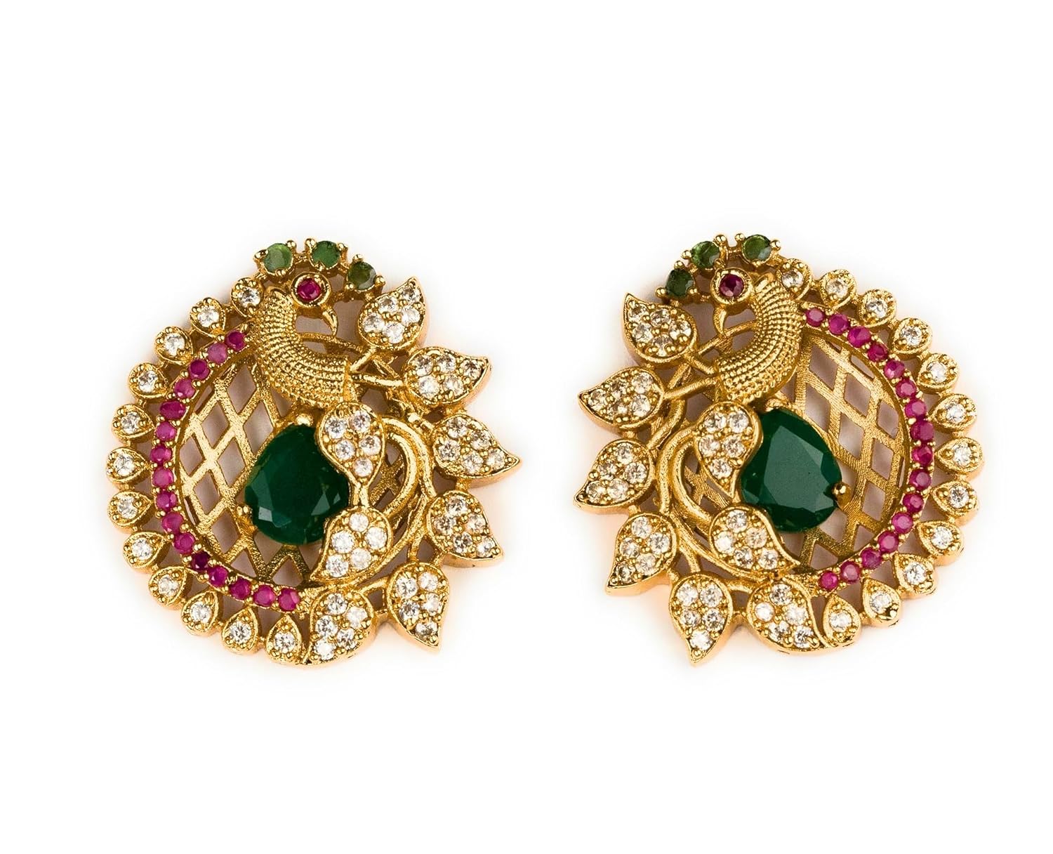 Diwali Sale Sasitrends Traditional Tops Gold Plated Ethnic Peacock Designer Studs Earrings for Women and Girls Diwali Sale Sasitrends Traditional Tops Gold Plated Ethnic Peacock Designer Studs Earrings for Women and Girls