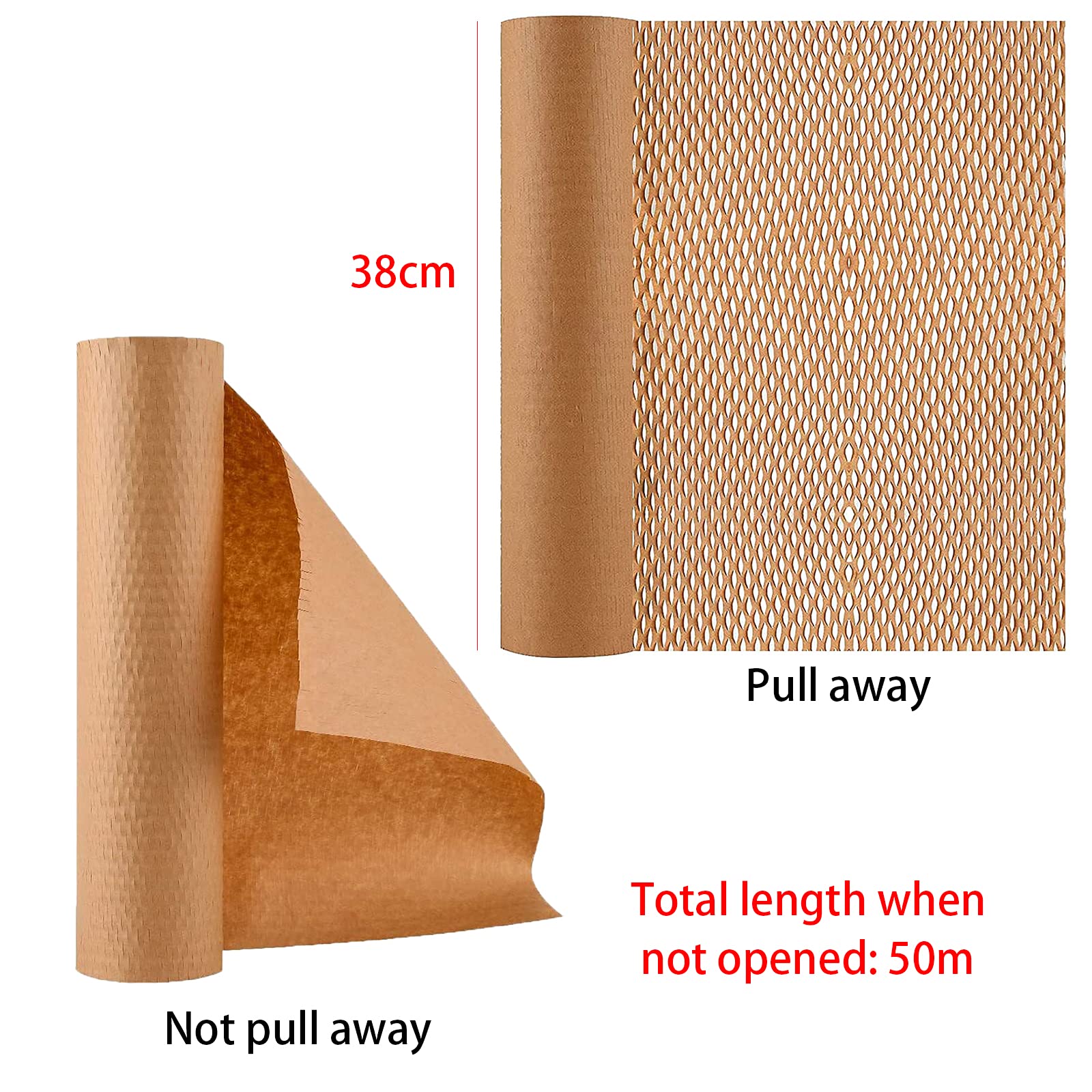 Carta Da Imballaggio Kraft Marrone - Rotolo Eco Per Proteggere Oggetti Fragili - Foto 10