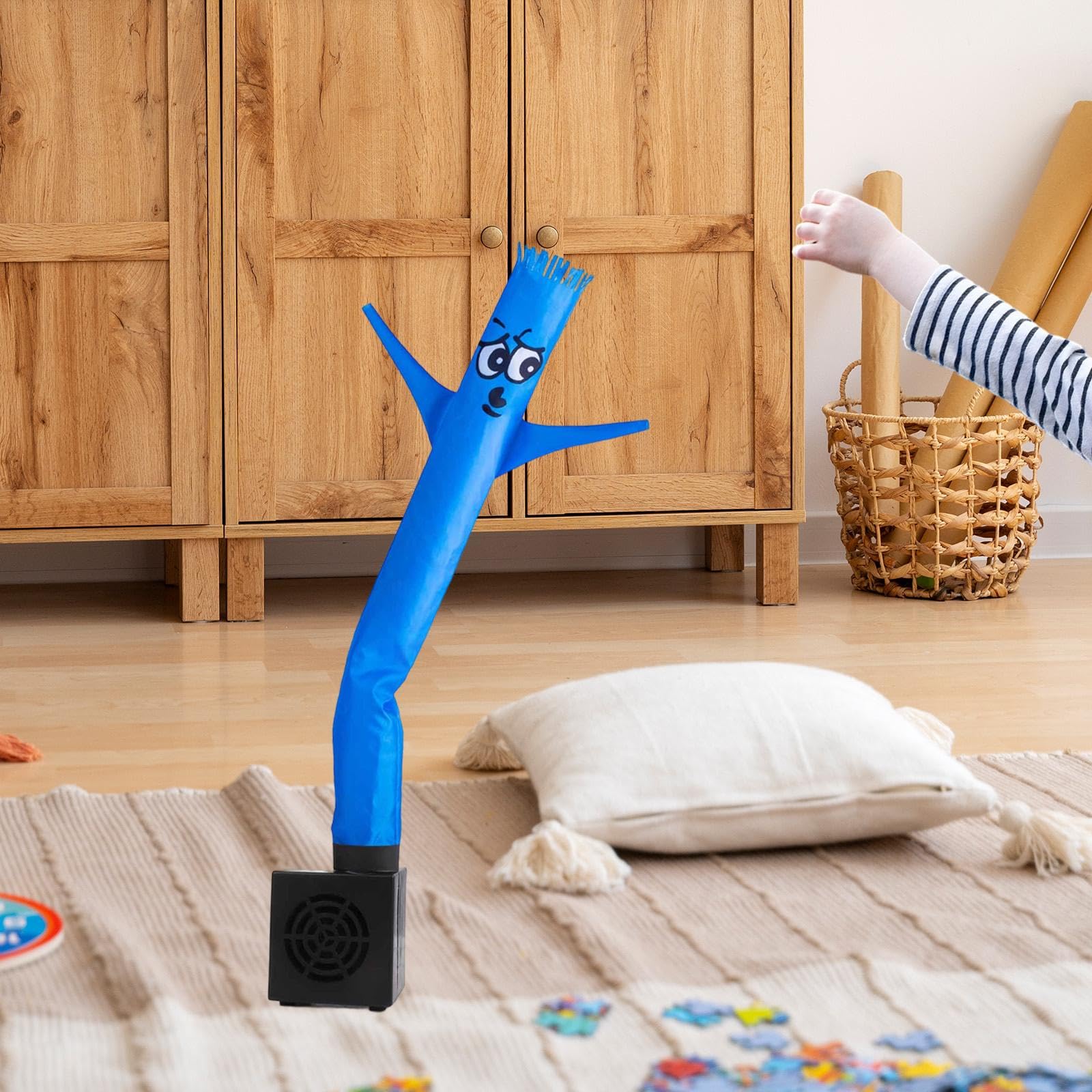 Aufblasbare Tanzfigur Blau mit USB-Anschluss und Gebläse für Partys Werbung Zuhause
