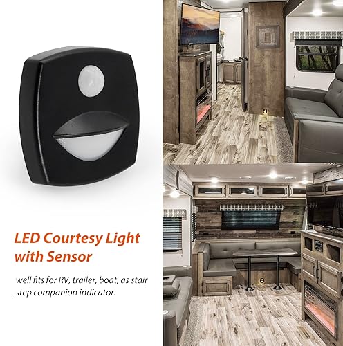 Miniatura 6 de Dream lighting Luces de caravana de 12 V, sensor de movimiento, luz de cortesía, barco, cabina, accesorios de camino, blanco suave, 2.1 pulgadas,