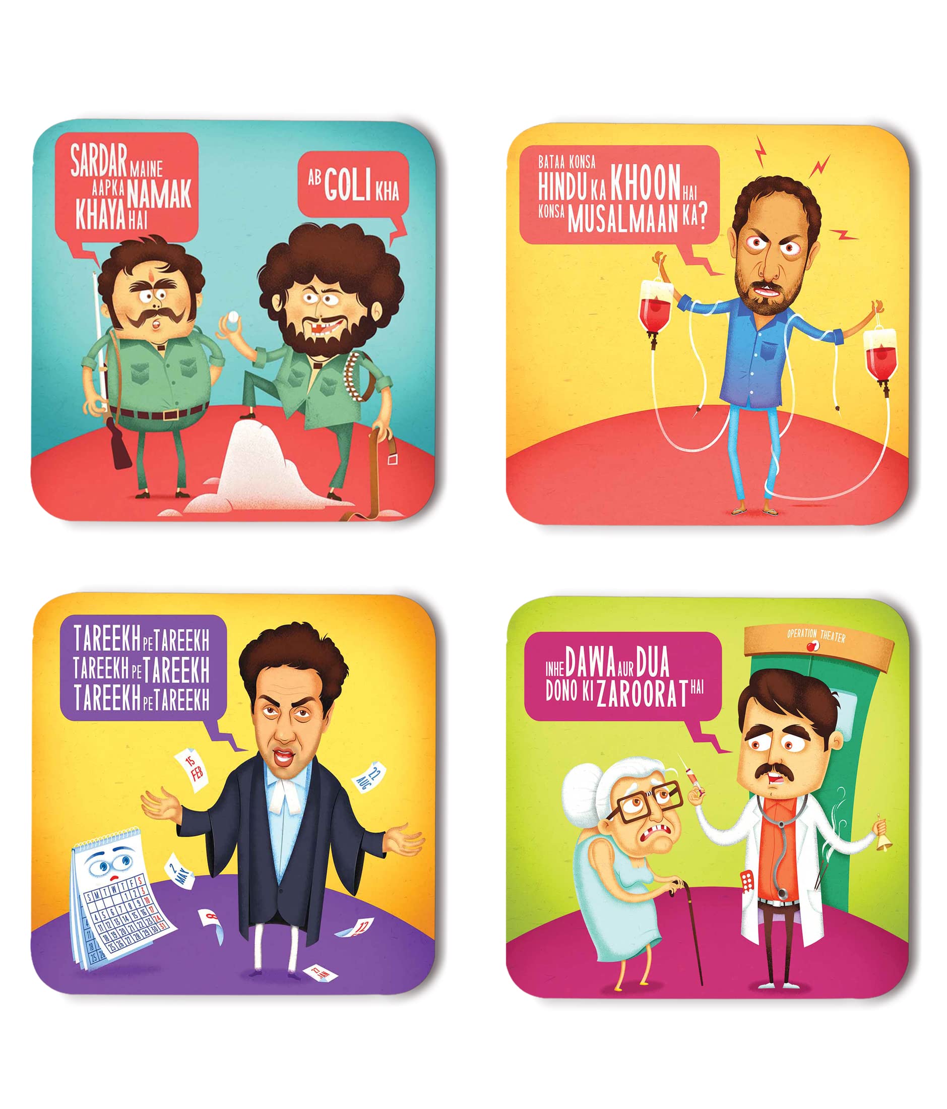 Whats Your Kick Funny Quotes Theme Printed Set of 4 Wooden Fridge Magnet | Funny Dialogue| Laughing | Kichen | Home Decor (7.6 x 7.6 -CM) D11 (B0B2WTH754) Amazon Price History, Amazon Price Tracker