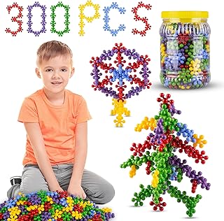 thinkmaster 300 Pieces Construction Toy - Building Blocks for Children from 3 Years, Creative Building Toy, Educational Flowers, STEM Educational Toy, Safe & Durable, Made in Europe