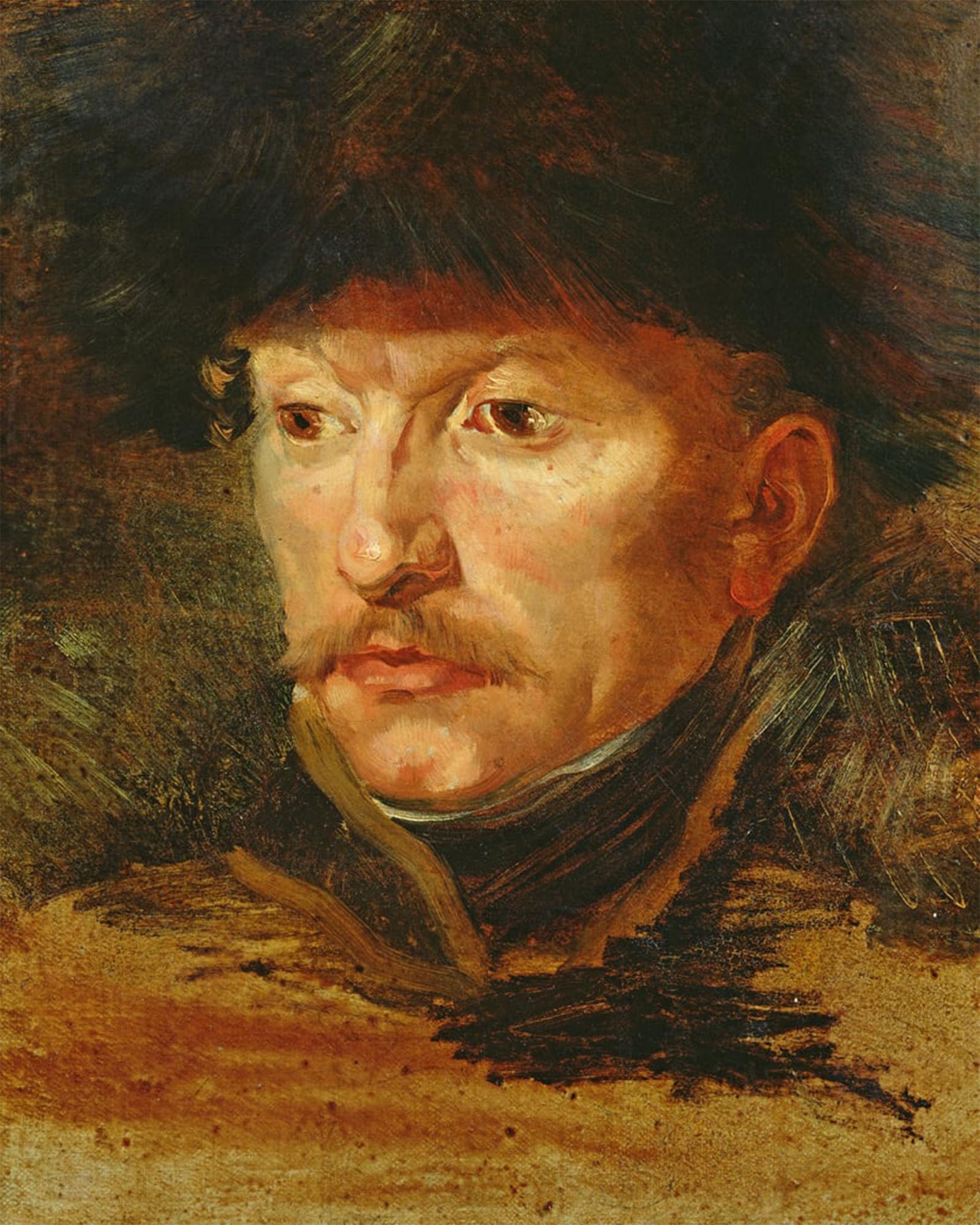 ARTXLXXBN Famous Prints Artwork Pictures Poster Painting Art Head of a Horseman by Theodore Gericault Artwork Landscape Pictures for Home Decor 60x90cm