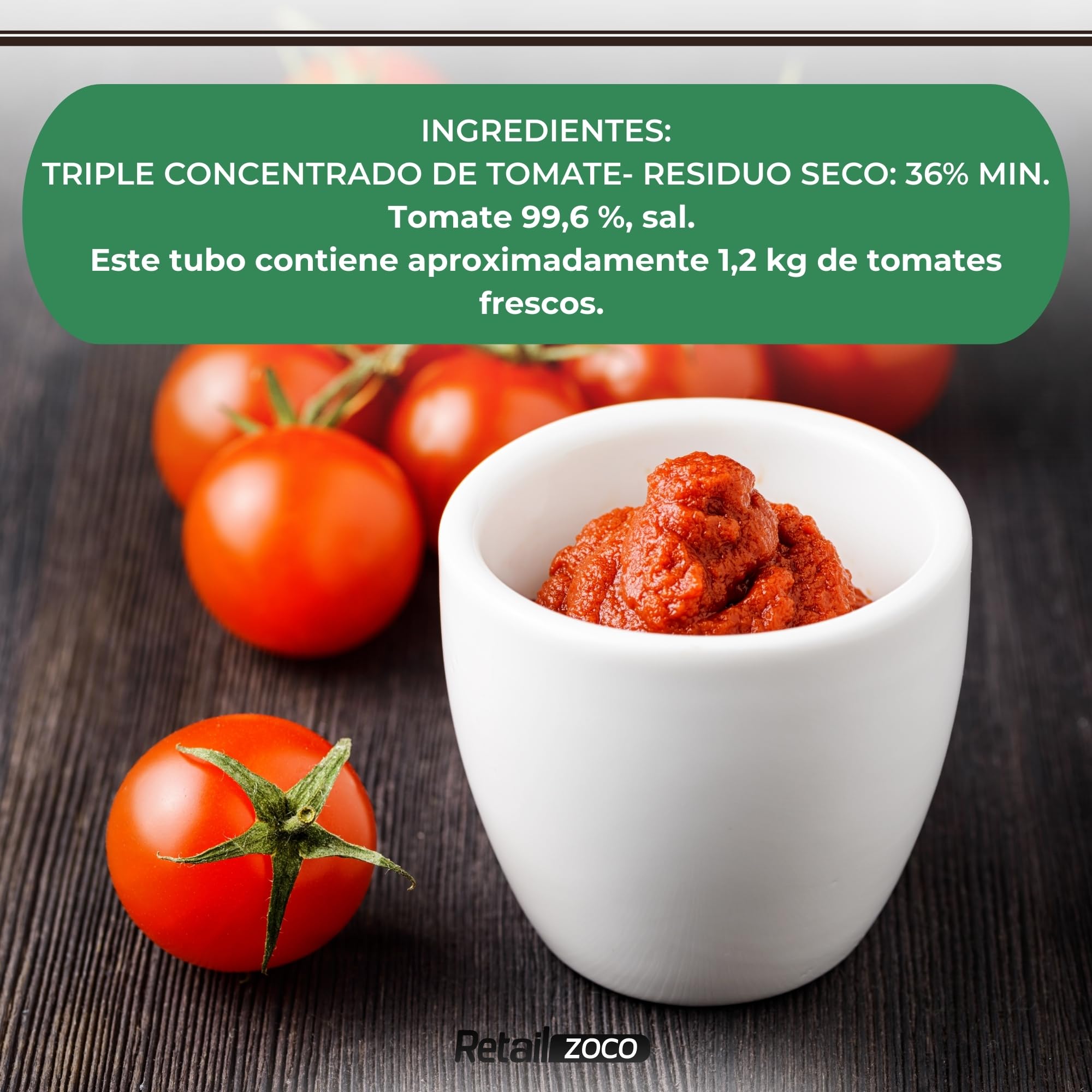 Concentrado de tomate triple Mutti, Pasta de Tomate Triple Concentrada, Hecho de pomodoro 99,6%, sal, Sin Gluten, Sin Lactosa, Sin huevos, Producto Italiano, Contiene 3 tubos de 185 gr - imagen 5
