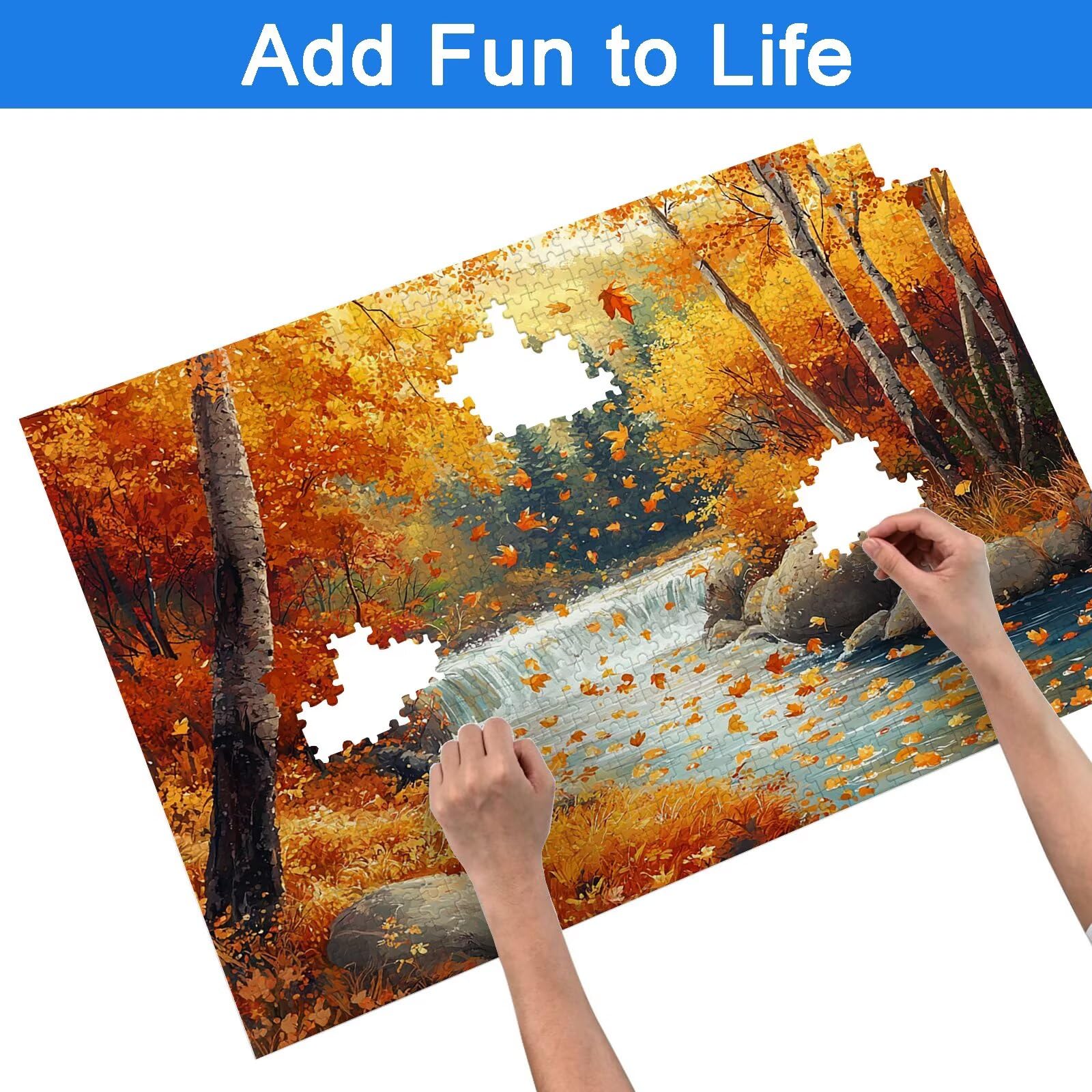 Puzzle 4000 Piezas Otoño, Puzzle Paisaje con Caja para Adultos, 141.5x87.5cm, DIY 4000 Piezas Rompecabezas Madera para Adultos, Rompecabezas Desafiante para Decoracion Hogar, Regalo Mujer, -7259