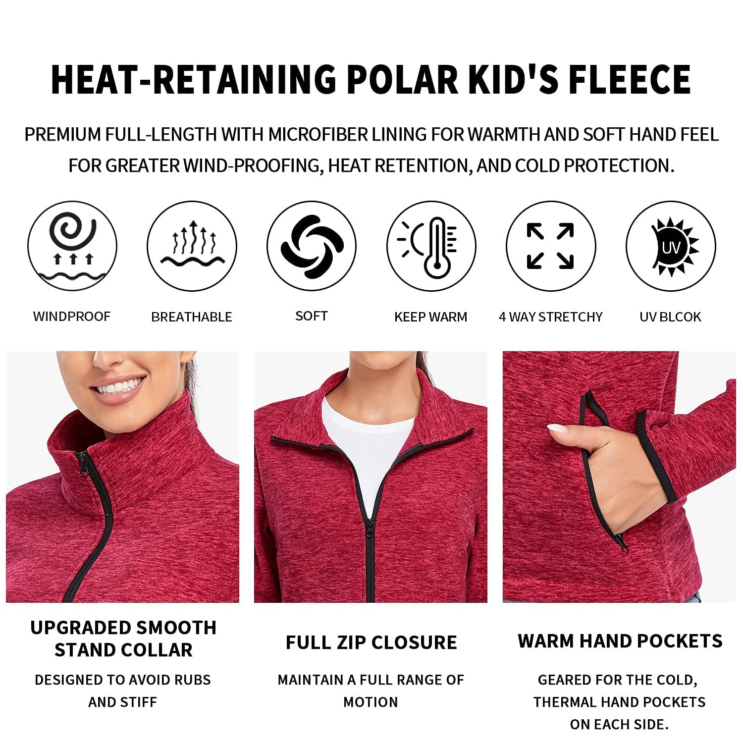 Soneven Chaqueta Forro Polar Mujer Invierno, Chaqueta Con Cremallera Para Chaqueta Mujer Invierno Elegante Ligero Paquete Cremallera Mujer de Talla Grande Para Deportes Correr Esquíal Aire Libre