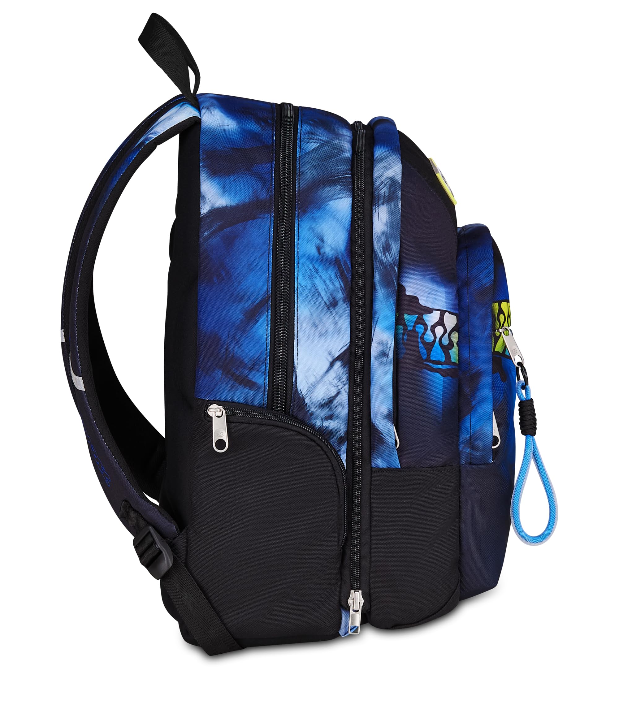 Seven Zaino Scuola Dual Detach BLU FUSION, Nero, 32 L, Doppio Scomparto, Multifunzione, Zaino Staccabile, Tasca con organizer, Scomparto porta pc, Scuola media e superiore, Bambino, Ragazzo