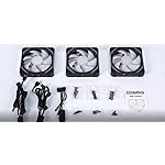 AsiaHorse COSMIQ-RE-Black 120mm Case Fan, Infinity Mirror FDB Reverse Fan with 5V 3-PIN Connector and Small Controller, Daisy Chain PWM PC RGB Fans for Cases CPU Liquid Coolers, 3Pack - Image 7