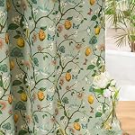 Floral Bird Shower Curtain, Boho Yellow Shower Curtain 72x72, Hummingbird Jungle Victorian Farmhouse Botanical Shower Curtain for Bathroom, Chic French Country Style
