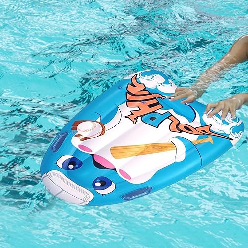 Miniatura 5 de SM SunniMix Bodyboard inflable con asas, tabla de surf flotante, ayuda para nadar, juguete para deportes acuáticos, tabla de surf para niños y niños