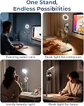 Support de téléphone pour l'enregistrement avec lumière pour bureau - ChatStand Tripode léger à anneau portable réglable de 9-13 po de Halo iPhone Pour le bureau & Support de téléphone pour enregistrement vidéo, tournage, appels de zoom (Nuit Black)