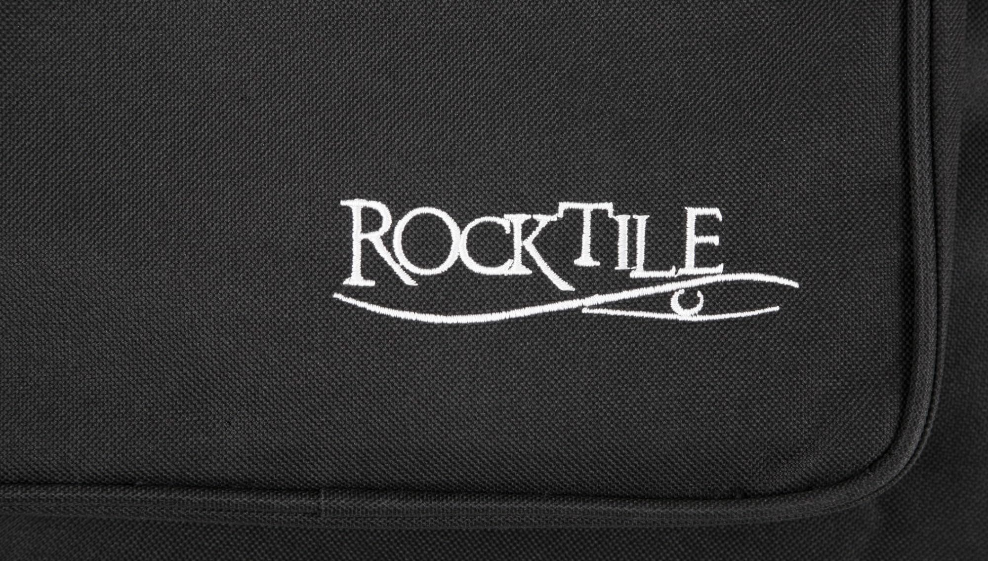ROCKTILE 4/4 E-Basstasche Gigbag gepolstert mit Rucksackgarnitur Schwarz