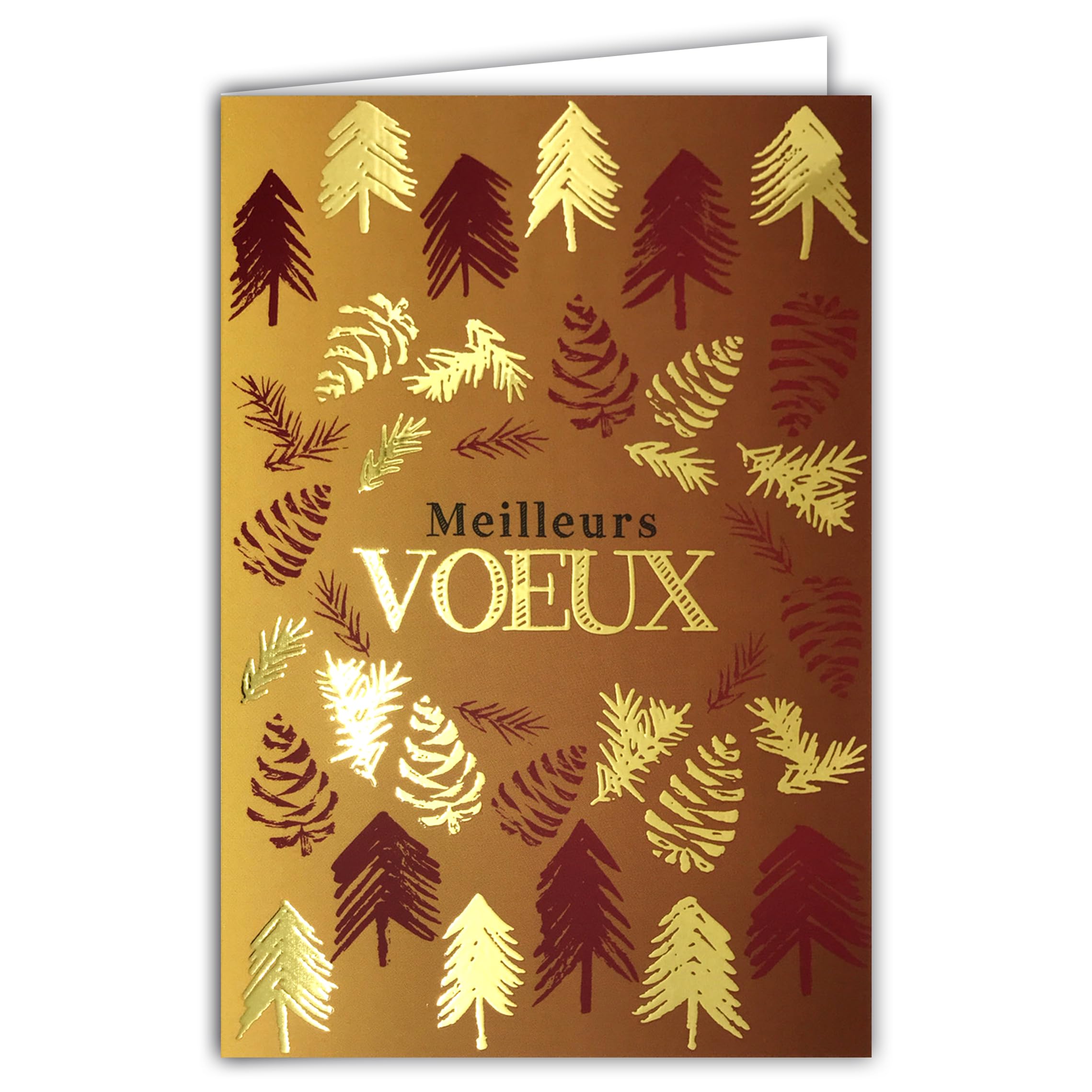 Shiny Gold Greetings Card with White Envelope 12 x 17.5 cm