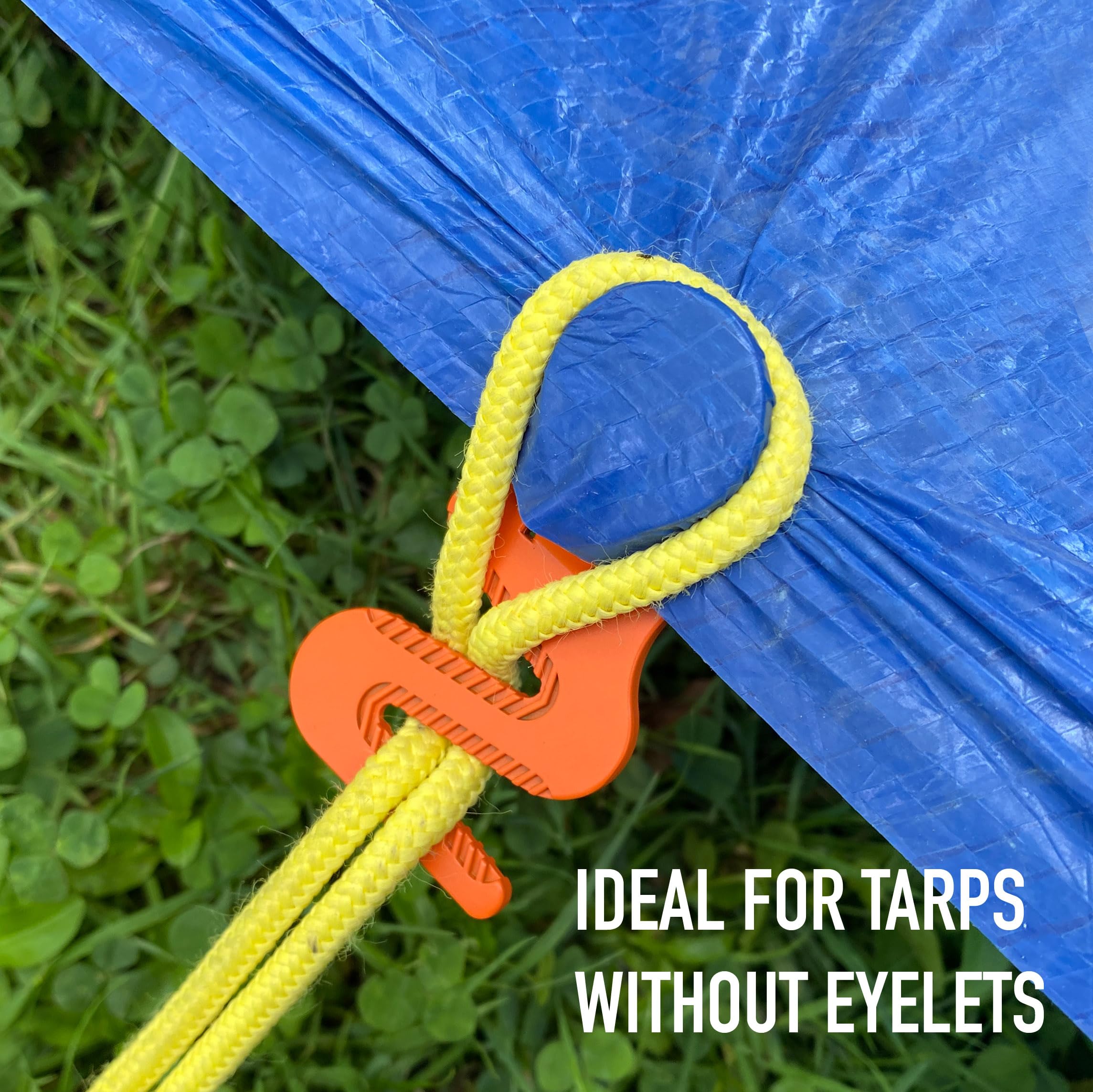 Tarp Grip Fasteners Heavy Duty Tarp Grip Tent Pool Cover with 6Pcs Set for Car/Truck Cover Camping Tent Swimming Pool Canvas Covers Orange