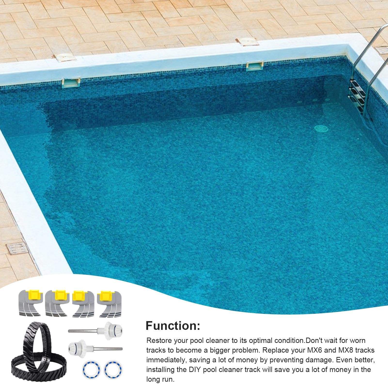 Kit de Repuesto para Limpiador de Piscina, Accesorio de Limpieza de Piscina para Limpiador de Piscinas MX8 y MX6