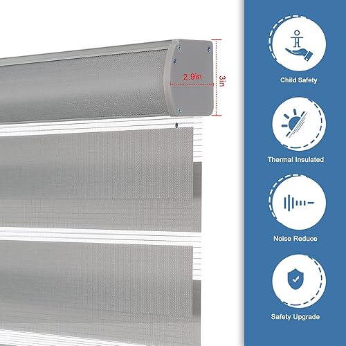 Miniatura 2 de Pumkust Persianas de cebra sin cordones personalizadas para ventana persianas de día y noche persianas enrollables de doble capa ventana de filtro