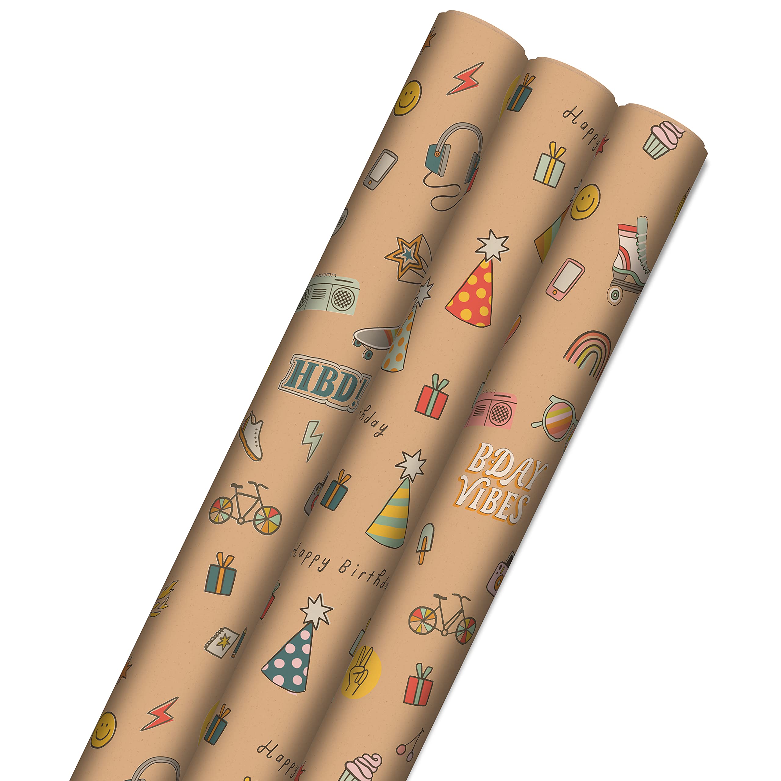 Buy Hallmark Recyclable Wrapping Paper with Cutlines on Reverse (3