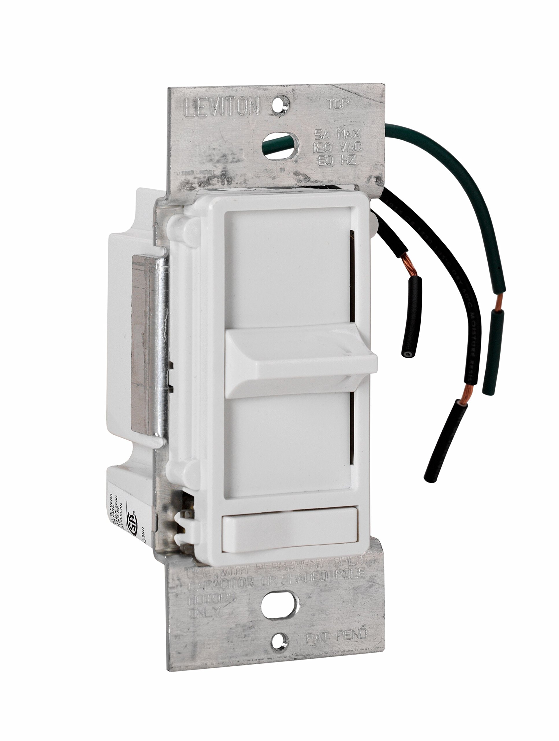 Fantech SCD 7 Speed Control, Decora Style, Slide Control with ON and Off, 115V/7.5A
