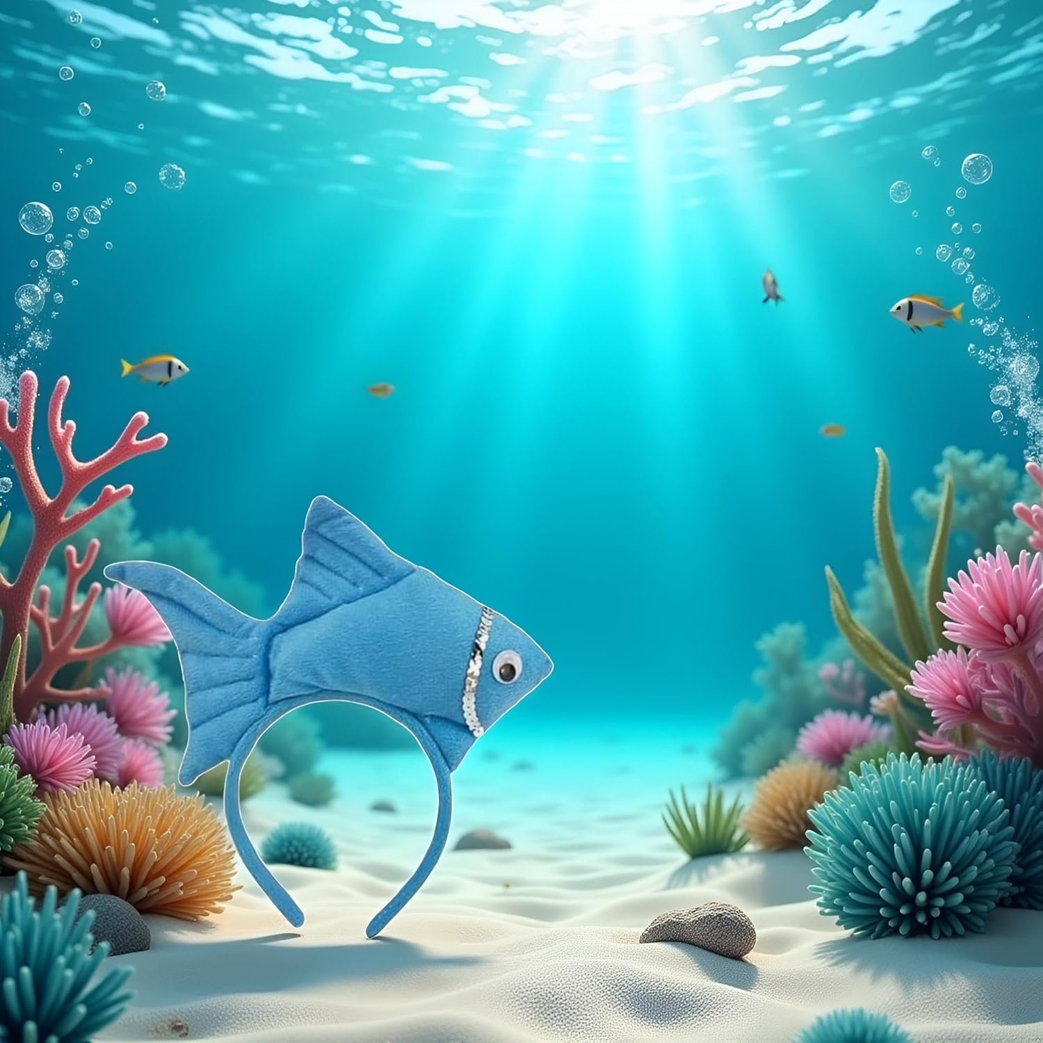 Fish Goldfish Marine Life Sea Animal Costume Headband Accessories for Halloween Dress Up, Women's Headbands, Women's Fashion Headbands,for Hair, Wide - Image 3