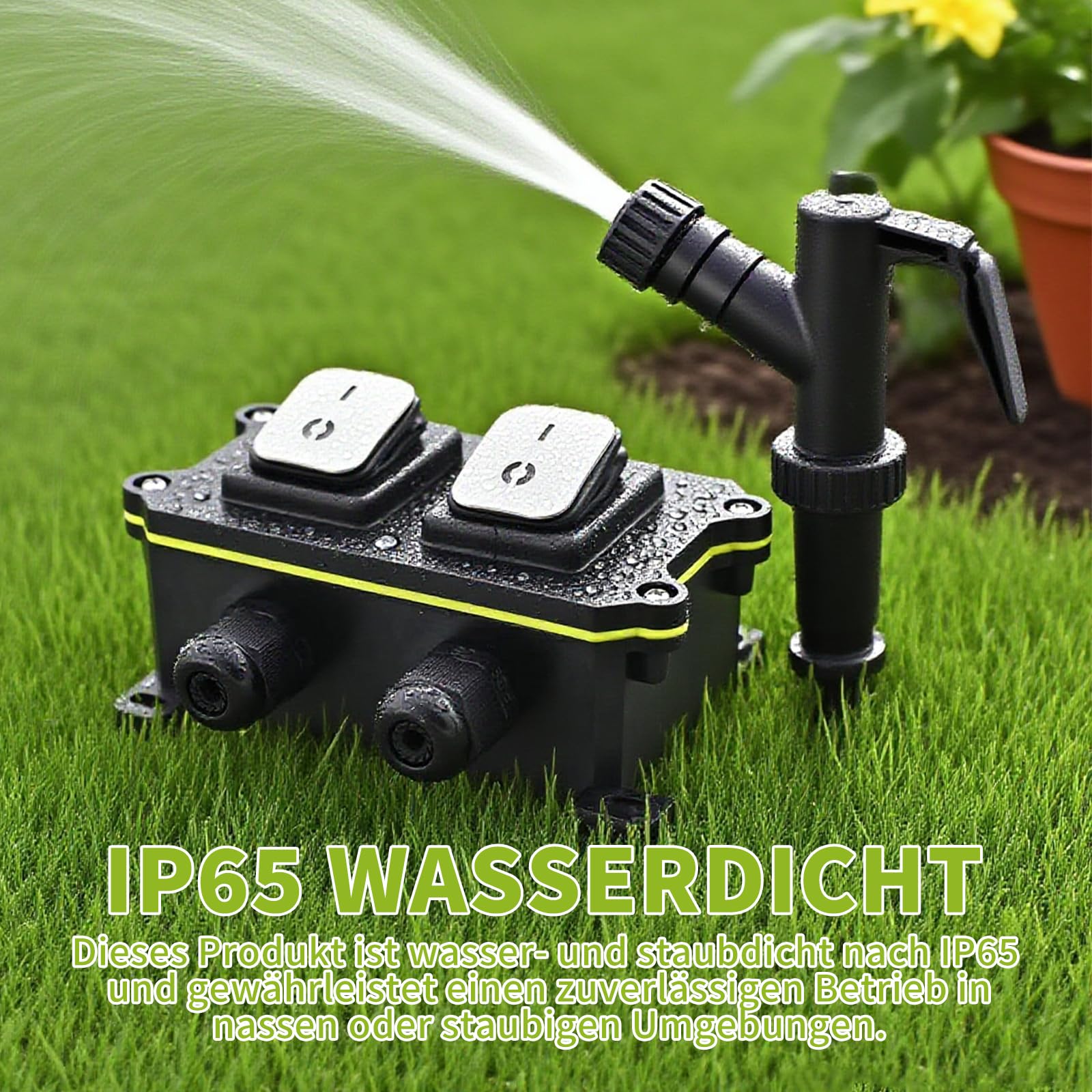 30A DuraSwitch IP65 Wasserdichte Schaltbox,2x Edelstahl Wippschaltern mit LED DPDT,230V AC für Elektroinstallation in Industrie, Gewerbe Haus(Rot/Grün)