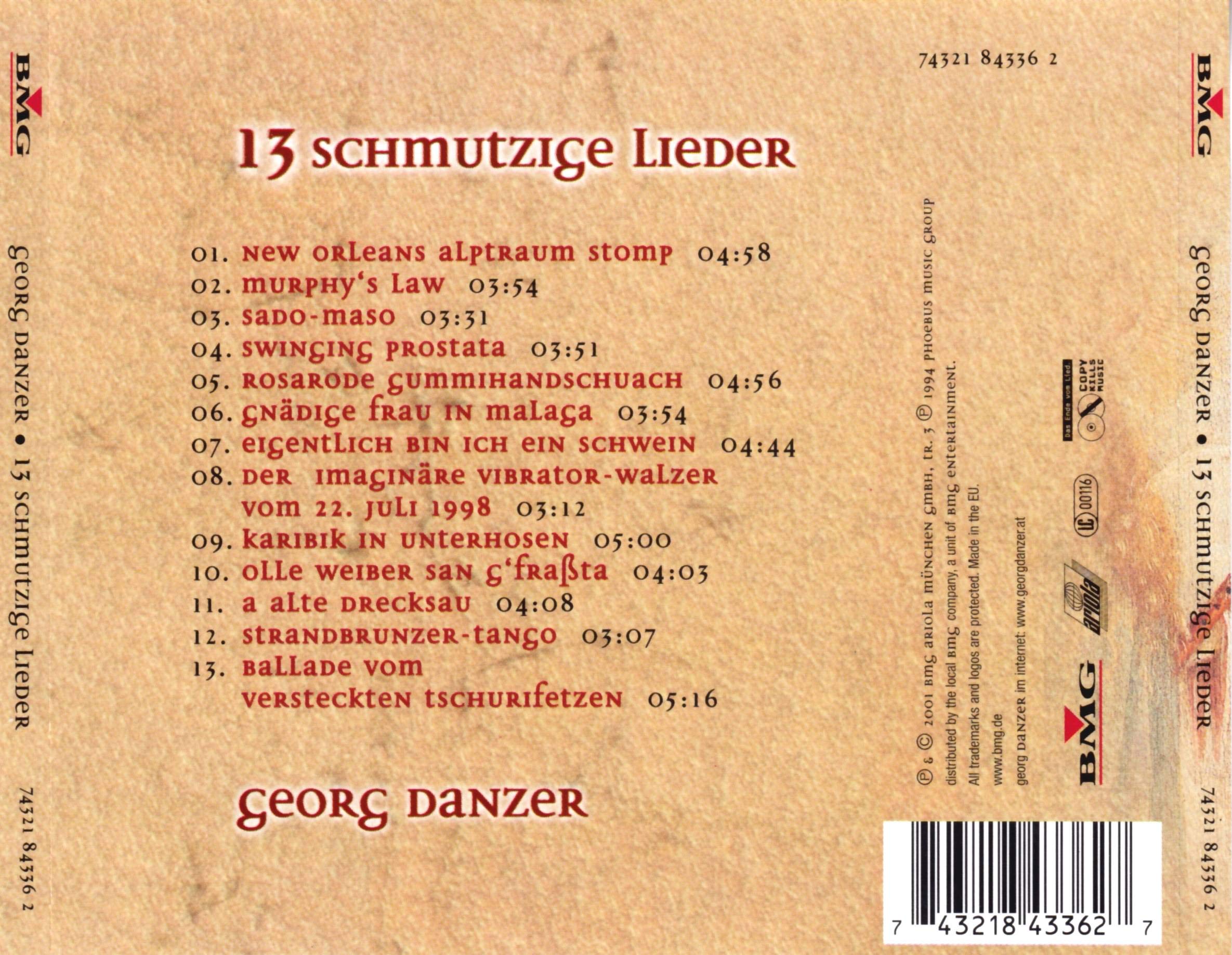 13 Schmutzige Lieder