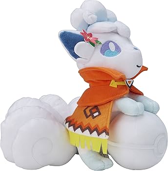 ポケモンセンター SHINKA NO ISHI アローラロコン ぬいぐるみ キミにきめた！ポケモンゲットぬいぐるみ ロコン(アローラのすが