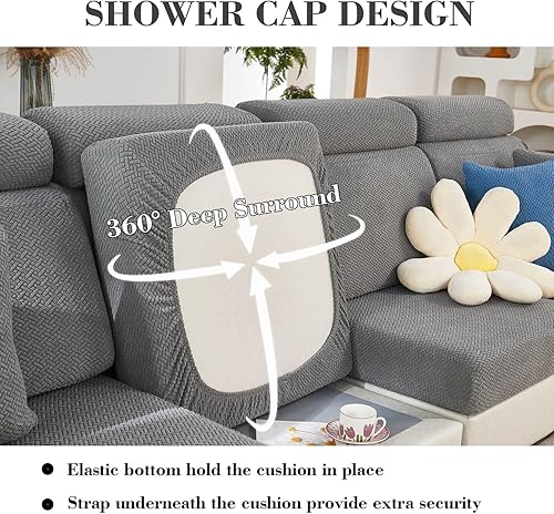 Miniatura 4 de Disayu - Fundas mágicas para sofá 2024, fundas universales para cojines de sofá, fundas lavables, elásticas y ajustables para sofá modular (funda de