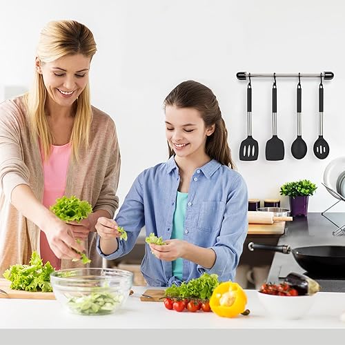 Miniatura 7 de Juego de 4 utensilios de cocina, juego de utensilios de cocina de silicona para utensilios de cocina antiadherentes, perfecto para hornear y