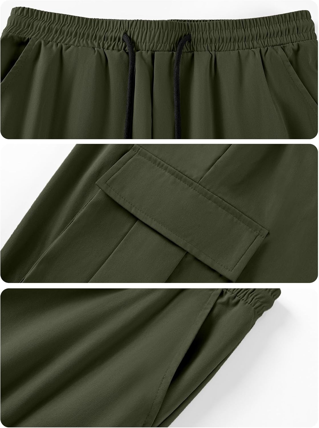 HOTake Men's Casual Cargo Sweatpants Waist Drawstring Joggers Hiking Tactical Pants for Men with Pockets - Image 5