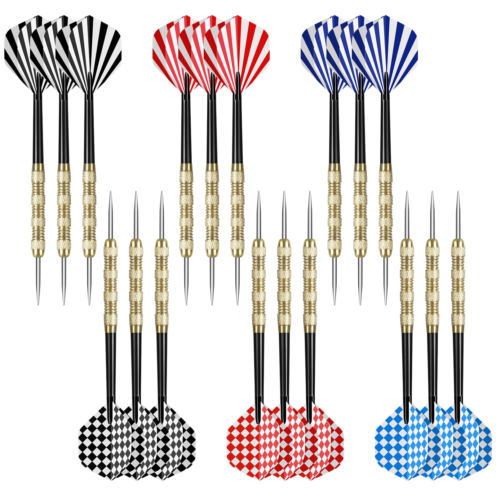 Accmor Metal Tip Darts, Steel Tip Darts, 14 Grams Professional Metal Darts, Darts Metal Tip Set, Metal Darts for Dartboard
