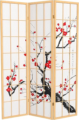 Miniatura 28 de Red Lantern SS-BLOSSOM-Black-4P - Divisor de habitación, 4 paneles, color negro Negro -,Natural,Rosewood,Miel,https://www.amazon.com/dp/undefined