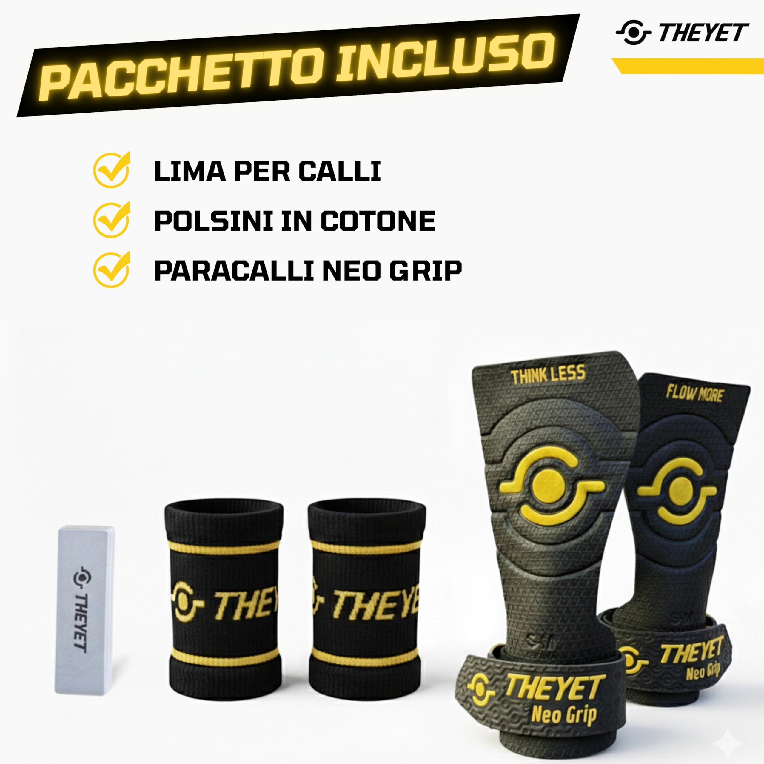 Theyet Paracalli CrossFit Senza Magnesio e Senza Fori | Aderenza massima su sbarre e anelli | Grips Unisex per trazioni e calisthenics | Polsini inclusi
