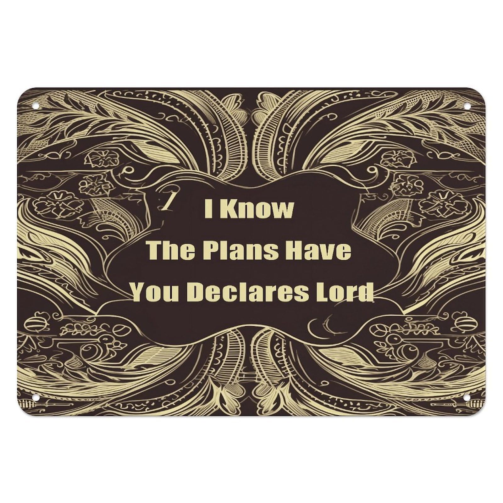 Btcowzrv Style I Know The Plans Have You Declares Lord Metal Sign, 5.5" X 7.9" Tin Wall Decor, Wall Art Plaques For Home Wedding Decor Room Living Room Decoration