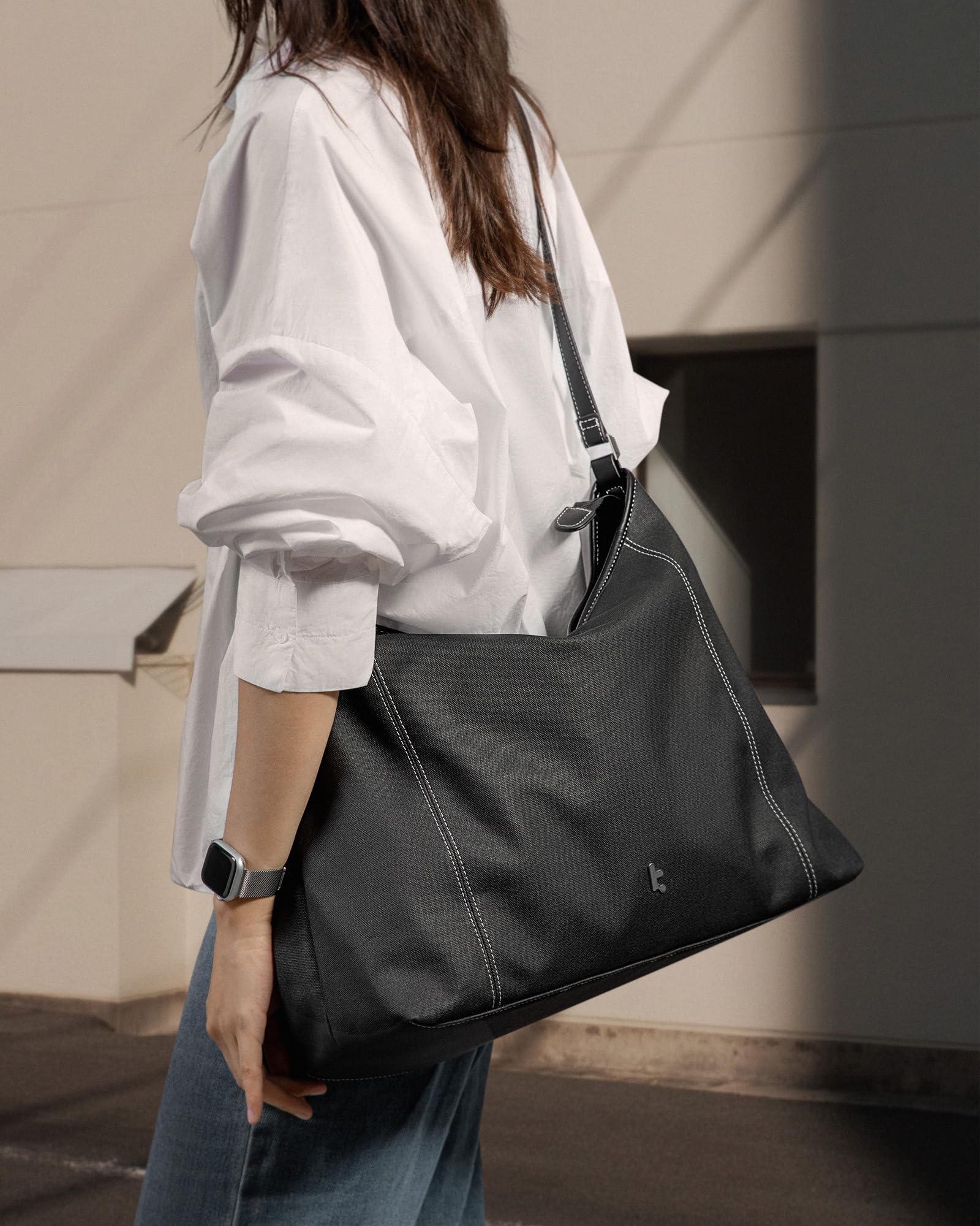 tomtoc Tote Bag, Borsa a tracolla 18L per Laptop con Custodia staccabile per Laptop da 15,6 Pollici, Perfetta per tutti i Giorni, i Viaggi, il Lavoro, il Weekend