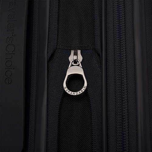 Miniatura 2 de Maleta giratoria Pagosa de Traveler's Choice, ampliable, de carcasa dura indestructible, Negro, Carry-on 22-Inch