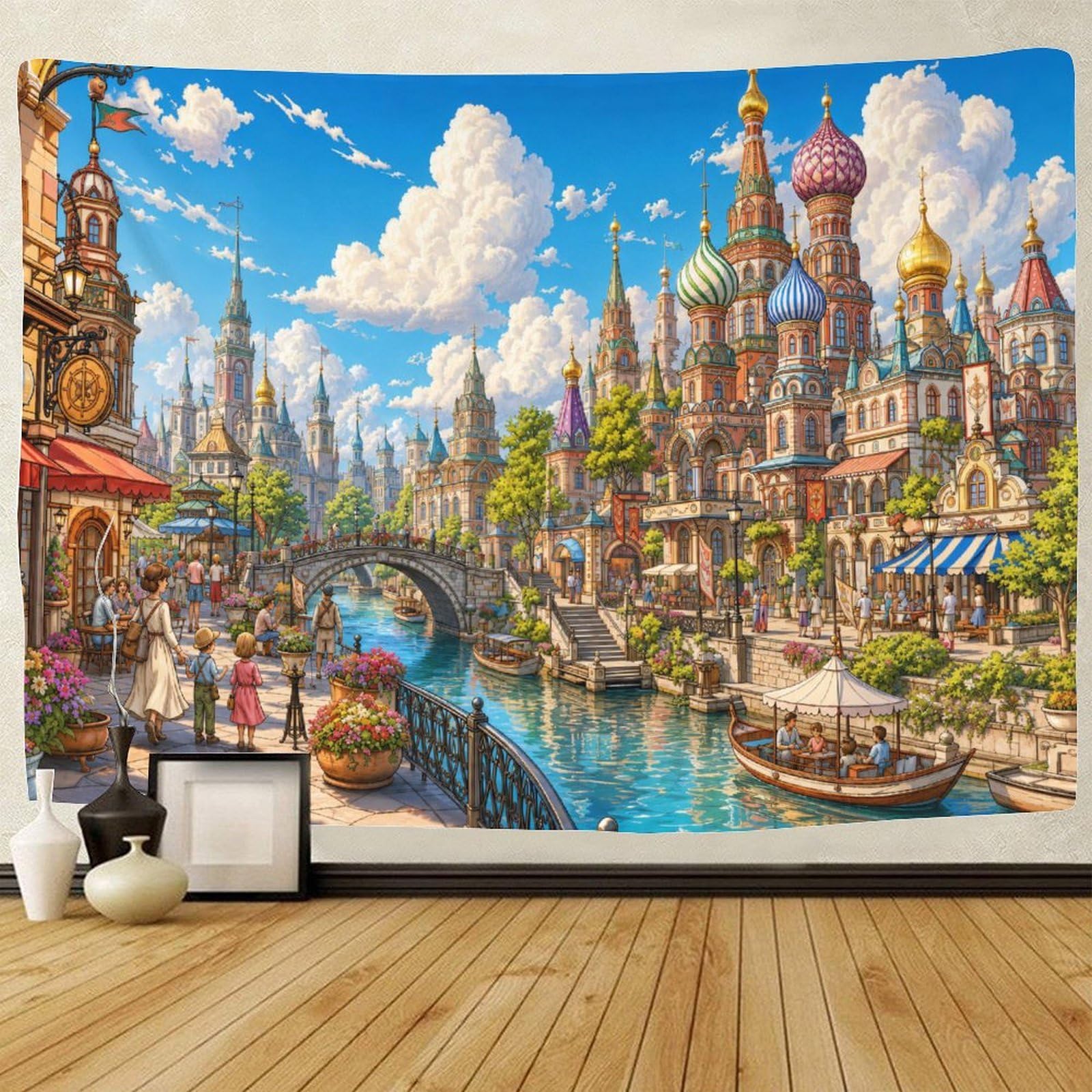 ASDFGHJKLZA Saint Basil's Cathedra 3D Print Tapestry for Bedroom Wall Art Decor Tapestries Poster Home Decoration Living Room Dorm 180cmx230cm