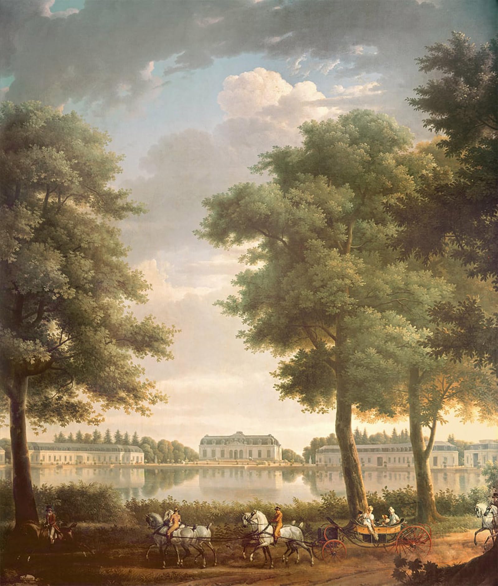 POSTERIIk Vintage Art Print Images Pictures Print Schloss Benrath by Antoine Charles Horace Vernet Modern Colour Posters for Office Home Decor 60x90cm